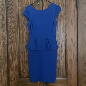 Banana Republic peplum blue dress.